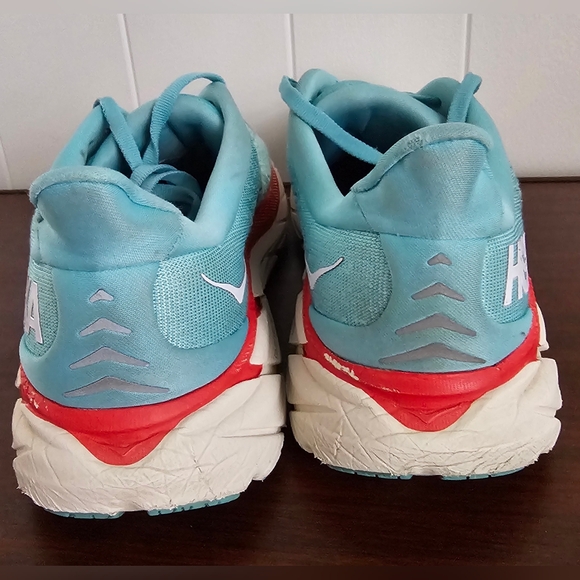 HOKA Clifton 8 Women's Aqua Blue Athletic Shoes, Sneakers - Picture 7 of 9